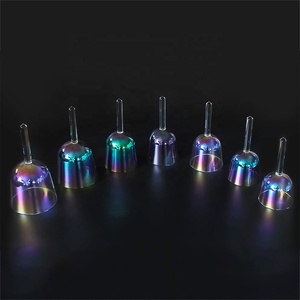 Cuencos de cristal de cuarzo transparente hechos a mano para lluvia de montaña, juego de tono perfecto de 440/432Hz para música ligera cósmica, <span class=keywords><strong>alquimia</strong></span>, curación, producto antiguo - Product Image 3