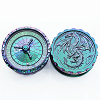 Ensemble de dés en métal 7-en-1 avec roulette double et boule rotative, dés de carrousel pour DND