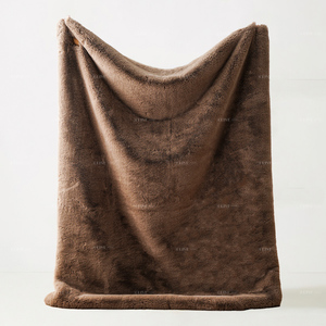 Chăn lông thỏ hồng mềm mại, xù xì, có thể giặt máy, chất liệu lông chồn giả, ấm áp, mềm mại như lông thật, dành cho bé - Product Image 6