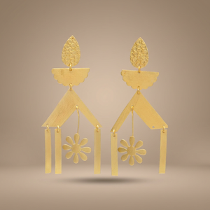 Pendientes de Aro Grandes de Acero Inoxidable, Chapados en Oro, Estilo Moderno - Product Image 3