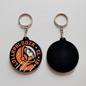 Blank Keychain Pvc Rubber Keychain Custom Logo New Soft PVC Rubber Keyring Design Blank Round Shape Keychain