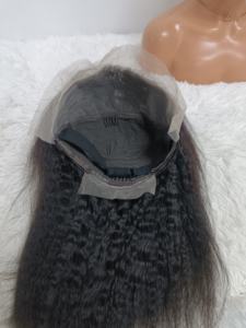 Promotion Letsfly 24$ Perruques Bob Full Lace Frontal 13x4 Yaki Kinky Straight 100% Cheveux Humains 12-16 pouces Haute Qualité - Product Image 6