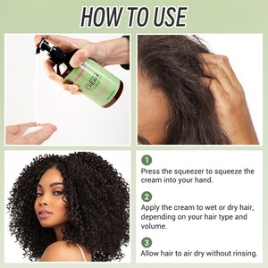 280ml Kem uốn tóc lạnh Argan dầu thầu dầu Vegan Curl xác định Gel kem nhãn hiệu riêng chăm sóc tóc tùy chỉnh Curl Enhancers - Product Image 5