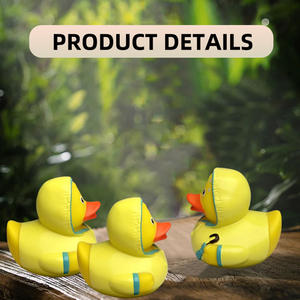 Pato de Goma de Vinilo Amarillo <span class=keywords><strong>para</strong></span> Bañera de Bebé, Mini Paraguas Impermeable de 2 Pulgadas, Juguete de Pato de Goma Personalizado al por Mayor - Product Image 2
