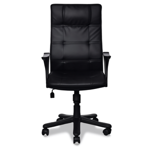 Fami Swivel <b>Stool</b> <b>Padded</b> Seat Fabric Black L600 D600 H480 680mm - Product Image 2