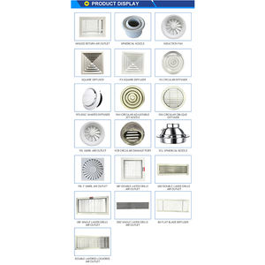 Rejilla de ventilación de aire acondicionado de escape de suministro de <span class=keywords><strong>doble</strong></span> desviación de aluminio montada en la pared <span class=keywords><strong>con</strong></span> amortiguador - Product Image 3