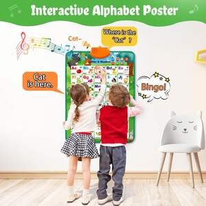 Çocuklar interaktif ABCs konuşurken Poster İngilizce alfabe mektup duvar çizelgeleri yürümeye başlayan öğrenme makineleri oyuncaklar müzik Poster - Product Image 2
