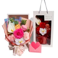 Calla-Lilie Phalaenopsis Rosen-Seifenblume Fensterblick-Handseife Handgemacht Direkt Bezogen Luxuriöse Geschenkbox zum Muttertag