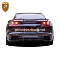 Mise à niveau vers Com-mas Style lèvre avant diffuseur arrière jupes latérales Kit de carrosserie pour Porsche Panamera 971 Facelift Dry Carbon Fiber Bodykit