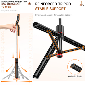 Trípode Automático Todo en Uno F03 de 68.5 Pulgadas (1.74m), Trípode de Pie con Apertura Automática, <span class=keywords><strong>Palo</strong></span> Selfie para Transmisión en Vivo - Product Image 2