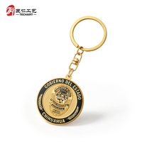 Porte-clés en gros personnalisé avec logo gravé, finition nickel noir pour récompense de reconnaissance des services