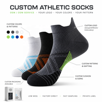Chaussettes de sport géométriques à blocs de couleur, côtelées, basses, pour la course, la gym, l'entraînement et les activités sportives