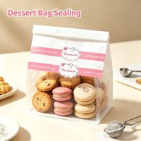 Meilleures ventes : 500 autocollants roses « Wishing You Sweet Moments » pour emballage de gâteaux et pâtisseries