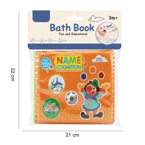 Factory Custom Waterproof Cartoon Soft Foam Safety EVA Baby Bath Book Educational Toys EVA foam new design