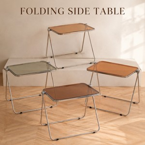 Tavolino Laterale Pieghevole in Acrilico, Tavolino <span class=keywords><strong>da</strong></span> Caffè Minimalista Impilabile per <span class=keywords><strong>Soggiorno</strong></span> e Camera <span class=keywords><strong>da</strong></span> Letto - Product Image 5