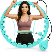 Cerceau de hula en ABS lesté, 26/32 maillons (56-66 pouces), pour adultes, perte de poids, fitness, taille plus, pour femmes, intelligent