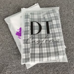 Waterproof plastic horizontal plastic zipper lock bag for bikini/swimwear packing plastic packaging bag for clothing