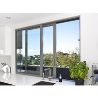 Ventanas Corredizas Modernas de Aluminio, Ventanas Negras de Doble Acristalamiento con Rotura de Puente Térmico, Diseño de Ventanas Corredizas Pequeñas Huricam Proop de Última Generación