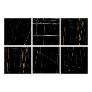 Azulejos de Piso de Granito Negro Dorado con Textura de Mármol Negro Dorado para Baños y Bordes - Product Image 5