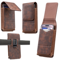Sac de ceinture universel en cuir pour téléphone, avec clip de ceinture pour homme et sangle rotative à 360 degrés