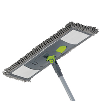 Serpillère plate personnalisée en chenille avec manche en fer, nettoyage domestique en une étape, serpillère pliable, tête pivotante amovible, rechargeable