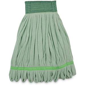 Boardwalk BWKMWTMG Medium Green Microfiber Looped-End Wet <b>Mop</b> Head Commercial <b>Cleaners</b> - Product Image 4