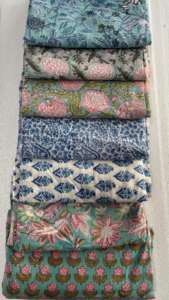 Tissu en coton léger imprimé à la main, motifs géométriques abstraits, doux et respirant, pour vêtements de filles et de garçons, quilting - Product Image 2