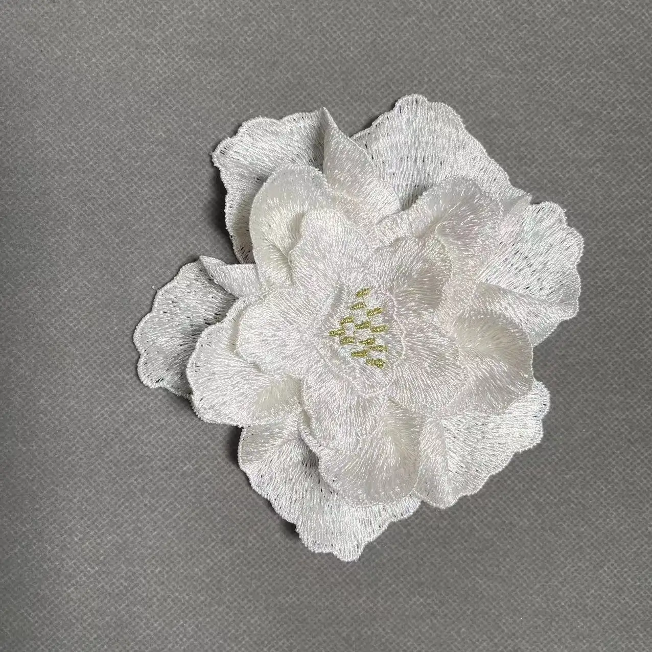 ZSY broderie dentelle blanche fleur 3d fleur patch dentelle applique pour boucles d'oreilles accessoires