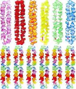 LED Hawaiian Leis <b>Light</b> up Flower Necklace Luau <b>Rainbow</b> Tropical Hawaiian Beach Party Carnival Decorations Party Decorations - Product Image 2