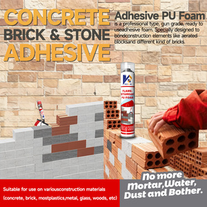 Colle de liaison <span class=keywords><strong>pour</strong></span> briques de béton, adhésif en mousse PU, forte adhérence, mousse PU au lieu du <span class=keywords><strong>mortier</strong></span> de ciment, économie de coût, pratique - Product Image 3