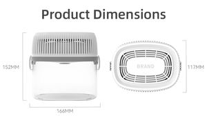 Petit <span class=keywords><strong>déshumidificateur</strong></span> <span class=keywords><strong>d</strong></span>'<span class=keywords><strong>air</strong></span> portable sans fil 1L rechargeable au chlorure de calcium pour placard, absorbe efficacement les odeurs - Product Image 5