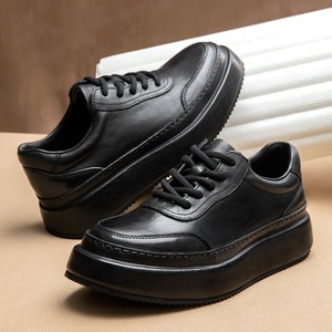 Zapatos de hombre de cuero genuino de capa superior, estilo retro, modernos y versátiles, novedad 2026, informales, con suela gruesa. - Product Image 4