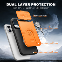 Coque de protection Lingtuo Push-open Animal Magnetic PCTPU antichute pour Redmi K90 et 17 Pro Max, nouvelle collection XM15T, pour le marché international