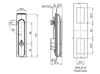 Serrure de porte de placard Yeeka 1207-101-20 professionnelle avec poignée pivotante, en alliage de zinc de qualité supérieure, revêtement noir en poudre