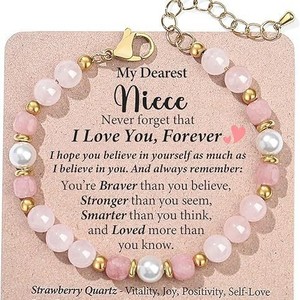 Pulsera <span class=keywords><strong>de</strong></span> Cuarzo Hecha a Mano con Piedras Naturales Curativas, Joyería Personalizada, Pulsera <span class=keywords><strong>de</strong></span> Moda <span class=keywords><strong>para</strong></span> Mujer, Día <span class=keywords><strong>de</strong></span> la <span class=keywords><strong>Madre</strong></span> - Product Image 2
