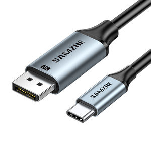 Convertisseur SAMZHE Type-C vers DP1.4 <span class=keywords><strong>Thunderbolt</strong></span> 4/5, adaptateur USB-C 8K60Hz 2K360Hz pour écran mobile iPhone 16/17, ordinateur portable, PC, moniteur - Product Image 1