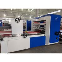 Máquina automática fácil de operar para plegar, encolar y coser cajas de cartón, línea de producción de encolado y empaquetado.