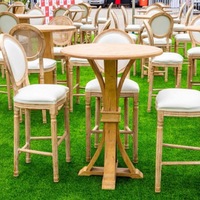 Nouveau design table de bar ronde en bois massif pour jardin extérieur, mariage, banquet, fête, événement