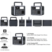 Station d'alimentation portable 300W, générateur solaire avec panneaux, banque d'alimentation électrique pour la maison, camping en plein air, batterie 100V 220V AC