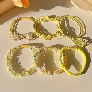 Alta elasticidad colorido niñas niños lazos <span class=keywords><strong>para</strong></span> el cabello conjuntos gradiente Color teléfono <span class=keywords><strong>alambre</strong></span> Cola de Caballo elástico diademas niños tocado - Product Image 5