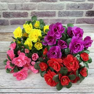 Pequeña Flor de Azalea de Plástico Hecha a Mano para Decoración del Hogar, Venta al por Mayor de Fábrica, Excelente Modelo Artístico, Ramo Floral - Product Image 2