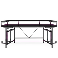 Nouveau design, bureau d'ordinateur très vendu, poste de travail PC, table de jeu avec bandes LED