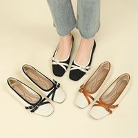 Mocassins plats Mary Jane à bout carré pour femmes, à enfiler, color block, en maille respirante, légers, décontractés et confortables pour l'été