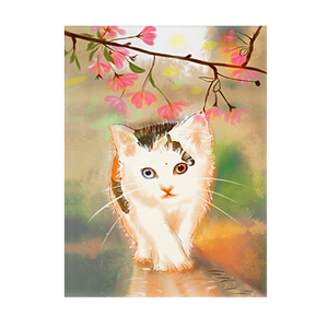 Productos calientes gato <span class=keywords><strong>de</strong></span> color <span class=keywords><strong>de</strong></span> aceite pintura abstracta pintura animal simple aceite pintura - Product Image 1