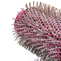 Usine Top Qualité Salon Professionnel Nylon Poils Brosse À Cheveux Ensemble Céramique Thermique Brosse À Cheveux Ronde avec Emballage Personnalisé