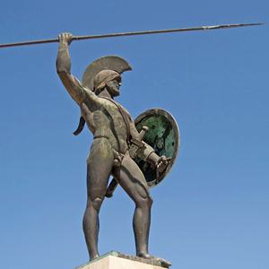 Jardín al aire libre antiguo tamaño real fundición bronce griego Guerrero estatua romana Leonidas escultura espartana - Product Image 4