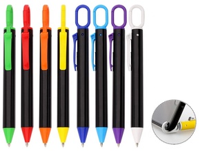 Penna della novità di modo mini anello <span class=keywords><strong>portachiavi</strong></span> penna a sfera con moschettone e del basamento del telefono per la struttura hotel penna a sfera con logo stampato - Product Image 3