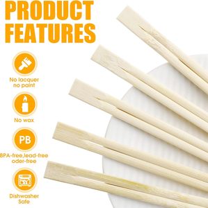 Bacchette Monouso in Legno di Bambù con Logo Personalizzato, Posate Tensoge Doppie 21cm di Alta Qualità per Hotel Moderni, Confezioni per Matrimoni e Feste - Product Image 5