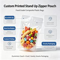 Sachets refermables personnalisés à fermeture éclair, sacs en plastique composite de qualité alimentaire pour l'emballage de bonbons, de friandises et de snacks