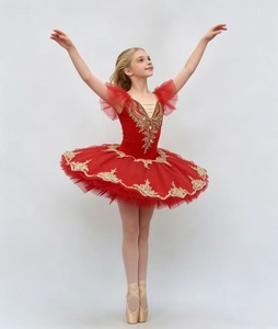 Robe de <span class=keywords><strong>danse</strong></span> de ballet professionnelle à manches bouffantes, col en V, perles, tutu de <span class=keywords><strong>ballerine</strong></span>, jupes de <span class=keywords><strong>danse</strong></span>, costume de scène pour filles - Product Image 6